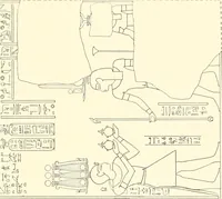 An illustration from Catalogue des monuments et inscriptions de l'Égypte antique / publié sous les auspices de S.A. Abbas II Helmi par la direction générale du Service des antiquités [de l'Égypte] ; par J. de Morgan, U. Bouriant, G. Legrain, G. Jéquier, A. Barsanti (1894)