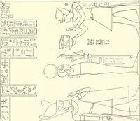 An illustration from Catalogue des monuments et inscriptions de l'Égypte antique / publié sous les auspices de S.A. Abbas II Helmi par la direction générale du Service des antiquités [de l'Égypte] ; par J. de Morgan, U. Bouriant, G. Legrain, G. Jéquier, A. Barsanti (1894)