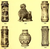 Picture 14 of 18 from Catalogue des objets d'art et de haute curiosite de l'antiquite, du moyen age, de la renaissance et autres faiences italienneres emaillees des Robbia, porcelaines de saxe, iboires - objets varies - bijoux, bois sculptes, marbres, pierres, terres cuites, bronzes Italiens, sculptures Egyptinnes et Grecques en marbre, terres cuites et bronzes greos et romains, faiences orientales: importante serie de rhages, manuscrits persans, sculptures et peintures Chinoises bronze de mossoul, tableaux anciens .. (1914), leaf 237