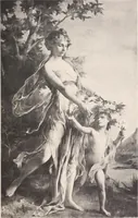 An illustration from Catalogue des tableaux anciens et modernes : par Juan de Arellano, Goya, Van Goyen ... : dessins anciens et aquarelles modernes ... : le tout dépendant de l'imporante collection de M. D.-- de G.-- (1896)