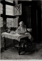 An illustration from Catalogue de tableaux modernes de premier ordre, pastels, aquarelles, dessins : œuvres importantes de: Besnard, Bonvin, Carriere, Cazin, Corot, Daubigny, Daumier, Degas, Diaz, Forain, Harpignies, Lebourg, Meissonier, Millet, Monet, Puvis de Chavannes, Théodore Rousseau, Renoir, Sisley, etc.; sculptures par Barye, Carriés, Dalou, Gémito, Rodin (1897)