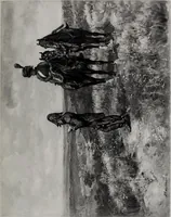 An illustration from Catalogue de tableaux modernes de premier ordre, pastels, aquarelles, dessins : œuvres importantes de: Besnard, Bonvin, Carriere, Cazin, Corot, Daubigny, Daumier, Degas, Diaz, Forain, Harpignies, Lebourg, Meissonier, Millet, Monet, Puvis de Chavannes, Théodore Rousseau, Renoir, Sisley, etc.; sculptures par Barye, Carriés, Dalou, Gémito, Rodin (1897)