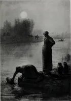 Picture 43 of 49 from Catalogue de tableaux modernes de premier ordre, pastels, aquarelles, dessins : œuvres importantes de: Besnard, Bonvin, Carriere, Cazin, Corot, Daubigny, Daumier, Degas, Diaz, Forain, Harpignies, Lebourg, Meissonier, Millet, Monet, Puvis de Chavannes, Théodore Rousseau, Renoir, Sisley, etc.; sculptures par Barye, Carriés, Dalou, Gémito, Rodin (1897), leaf 214