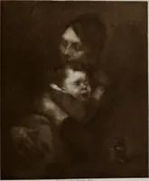 An illustration from Catalogue de tableaux modernes de premier ordre, pastels, aquarelles, dessins : œuvres importantes de: Besnard, Bonvin, Carriere, Cazin, Corot, Daubigny, Daumier, Degas, Diaz, Forain, Harpignies, Lebourg, Meissonier, Millet, Monet, Puvis de Chavannes, Théodore Rousseau, Renoir, Sisley, etc.; sculptures par Barye, Carriés, Dalou, Gémito, Rodin (1897)