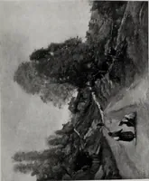 An illustration from Catalogue de tableaux modernes de premier ordre, pastels, aquarelles, dessins : œuvres importantes de: Besnard, Bonvin, Carriere, Cazin, Corot, Daubigny, Daumier, Degas, Diaz, Forain, Harpignies, Lebourg, Meissonier, Millet, Monet, Puvis de Chavannes, Théodore Rousseau, Renoir, Sisley, etc.; sculptures par Barye, Carriés, Dalou, Gémito, Rodin (1897)