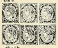 An illustration from A catalogue for advanced collectors of postage stamps, stamped envelopes and wrappers; (1890)