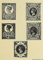 An illustration from A catalogue for advanced collectors of postage stamps, stamped envelopes and wrappers; (1890)
