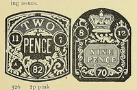 An illustration from A catalogue for advanced collectors of postage stamps, stamped envelopes and wrappers; (1890)