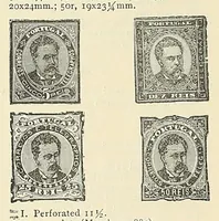 An illustration from A catalogue for advanced collectors of postage stamps, stamped envelopes and wrappers; (1890)