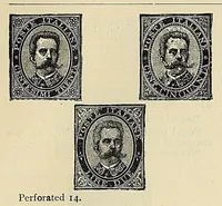An illustration from A catalogue for advanced collectors of postage stamps, stamped envelopes and wrappers; (1890)