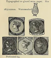 An illustration from A catalogue for advanced collectors of postage stamps, stamped envelopes and wrappers; (1890)