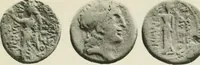 An illustration from Catalogue of the Greek coins of Arabia, Mesopotamia and Persia (Nabataea, Arabia Provincia, S. Arabia, Mesopotamia, Babylonia, Assyria, Persia, Alexandrine empire of the East, Persis, Elymais, Characene / by George Francis Hill ... With a map and fifty-five plates (1922)