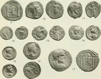 An illustration from Catalogue of the Greek coins of Arabia, Mesopotamia and Persia (Nabataea, Arabia Provincia, S. Arabia, Mesopotamia, Babylonia, Assyria, Persia, Alexandrine empire of the East, Persis, Elymais, Characene / by George Francis Hill ... With a map and fifty-five plates (1922)