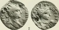 An illustration from Catalogue of the Greek coins of Arabia, Mesopotamia and Persia (Nabataea, Arabia Provincia, S. Arabia, Mesopotamia, Babylonia, Assyria, Persia, Alexandrine empire of the East, Persis, Elymais, Characene / by George Francis Hill ... With a map and fifty-five plates (1922)
