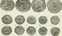 An illustration from Catalogue of the Greek coins of Arabia, Mesopotamia and Persia (Nabataea, Arabia Provincia, S. Arabia, Mesopotamia, Babylonia, Assyria, Persia, Alexandrine empire of the East, Persis, Elymais, Characene / by George Francis Hill ... With a map and fifty-five plates (1922)