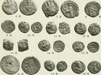 An illustration from Catalogue of the Greek coins of Arabia, Mesopotamia and Persia (Nabataea, Arabia Provincia, S. Arabia, Mesopotamia, Babylonia, Assyria, Persia, Alexandrine empire of the East, Persis, Elymais, Characene / by George Francis Hill ... With a map and fifty-five plates (1922)