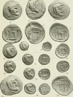 An illustration from Catalogue of the Greek coins of Arabia, Mesopotamia and Persia (Nabataea, Arabia Provincia, S. Arabia, Mesopotamia, Babylonia, Assyria, Persia, Alexandrine empire of the East, Persis, Elymais, Characene / by George Francis Hill ... With a map and fifty-five plates (1922)