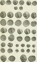 An illustration from Catalogue of the Greek coins of Arabia, Mesopotamia and Persia (Nabataea, Arabia Provincia, S. Arabia, Mesopotamia, Babylonia, Assyria, Persia, Alexandrine empire of the East, Persis, Elymais, Characene / by George Francis Hill ... With a map and fifty-five plates (1922)