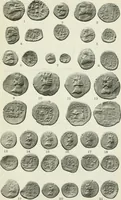 An illustration from Catalogue of the Greek coins of Arabia, Mesopotamia and Persia (Nabataea, Arabia Provincia, S. Arabia, Mesopotamia, Babylonia, Assyria, Persia, Alexandrine empire of the East, Persis, Elymais, Characene / by George Francis Hill ... With a map and fifty-five plates (1922)