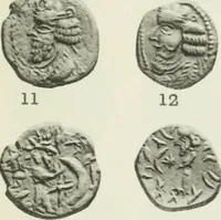 An illustration from Catalogue of the Greek coins of Arabia, Mesopotamia and Persia (Nabataea, Arabia Provincia, S. Arabia, Mesopotamia, Babylonia, Assyria, Persia, Alexandrine empire of the East, Persis, Elymais, Characene / by George Francis Hill ... With a map and fifty-five plates (1922)