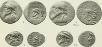 An illustration from Catalogue of the Greek coins of Arabia, Mesopotamia and Persia (Nabataea, Arabia Provincia, S. Arabia, Mesopotamia, Babylonia, Assyria, Persia, Alexandrine empire of the East, Persis, Elymais, Characene / by George Francis Hill ... With a map and fifty-five plates (1922)