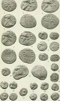 An illustration from Catalogue of the Greek coins of Arabia, Mesopotamia and Persia (Nabataea, Arabia Provincia, S. Arabia, Mesopotamia, Babylonia, Assyria, Persia, Alexandrine empire of the East, Persis, Elymais, Characene / by George Francis Hill ... With a map and fifty-five plates (1922)