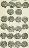 An illustration from Catalogue of the Greek coins of Arabia, Mesopotamia and Persia (Nabataea, Arabia Provincia, S. Arabia, Mesopotamia, Babylonia, Assyria, Persia, Alexandrine empire of the East, Persis, Elymais, Characene / by George Francis Hill ... With a map and fifty-five plates (1922)