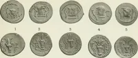An illustration from Catalogue of the Greek coins of Arabia, Mesopotamia and Persia (Nabataea, Arabia Provincia, S. Arabia, Mesopotamia, Babylonia, Assyria, Persia, Alexandrine empire of the East, Persis, Elymais, Characene / by George Francis Hill ... With a map and fifty-five plates (1922)