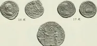 An illustration from Catalogue of the Greek coins of Arabia, Mesopotamia and Persia (Nabataea, Arabia Provincia, S. Arabia, Mesopotamia, Babylonia, Assyria, Persia, Alexandrine empire of the East, Persis, Elymais, Characene / by George Francis Hill ... With a map and fifty-five plates (1922)