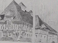 An illustration from Catalogue of the architectural exhibition, Boston Architectural Club and Boston Society of Architects: St. Botolph Club, 2 Newbury Street, from May 22nd to June 3rd, 1899 (1899)