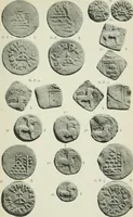 An illustration from Catalogue of the coins of the Andhra dynasty, the Western Ksatrapas, the Traikutaka dynasty, and the "Bodhi" dynasty (1908)
