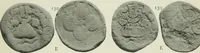 An illustration from Catalogue of the coins of the Andhra dynasty, the Western Ksatrapas, the Traikutaka dynasty, and the "Bodhi" dynasty (1908)