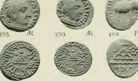 An illustration from Catalogue of the coins of the Andhra dynasty, the Western Ksatrapas, the Traikutaka dynasty, and the "Bodhi" dynasty (1908)