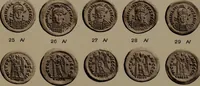 An illustration from Catalogue of the coins of the Vandals, Ostrogoths and Lombards, and of the empires of Thessalonica, Nicaea and Trebizond in the British museum (1911)