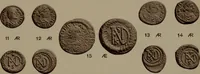 An illustration from Catalogue of the coins of the Vandals, Ostrogoths and Lombards, and of the empires of Thessalonica, Nicaea and Trebizond in the British museum (1911)