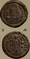 An illustration from Catalogue of the coins of the Vandals, Ostrogoths and Lombards, and of the empires of Thessalonica, Nicaea and Trebizond in the British museum (1911)