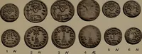 An illustration from Catalogue of the coins of the Vandals, Ostrogoths and Lombards, and of the empires of Thessalonica, Nicaea and Trebizond in the British museum (1911)