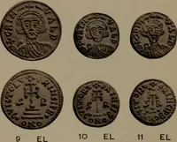 An illustration from Catalogue of the coins of the Vandals, Ostrogoths and Lombards, and of the empires of Thessalonica, Nicaea and Trebizond in the British museum (1911)