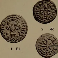 An illustration from Catalogue of the coins of the Vandals, Ostrogoths and Lombards, and of the empires of Thessalonica, Nicaea and Trebizond in the British museum (1911)
