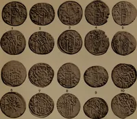 An illustration from Catalogue of the coins of the Vandals, Ostrogoths and Lombards, and of the empires of Thessalonica, Nicaea and Trebizond in the British museum (1911)