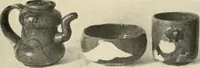 An illustration from Catalogue of the collection of antique Japanese art objects and curios formed by ... the late Dr. S.M. Burnett, of Washington, D.C. The entire collection to be sold at unrestricted public sale by order of the executors, beginning January 7th, 1907 (1907)