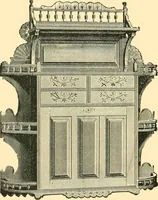 An illustration from Catalogue of the Cortland Desk Co., Lim. : manufacturers of the celebrated "economy" wall desk and the "favorite" combination desk. (1890)