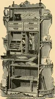 An illustration from Catalogue of the Cortland Desk Co., Lim. : manufacturers of the celebrated "economy" wall desk and the "favorite" combination desk. (1890)