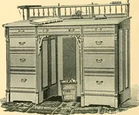 An illustration from Catalogue of the Cortland Desk Co., Lim. : manufacturers of the celebrated "economy" wall desk and the "favorite" combination desk. (1890)