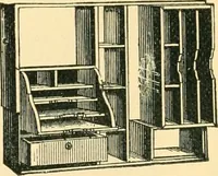 An illustration from Catalogue of the Cortland Desk Co., Lim. : manufacturers of the celebrated "economy" wall desk and the "favorite" combination desk. (1890)