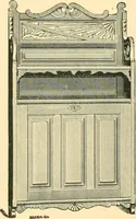 An illustration from Catalogue of the Cortland Desk Co., Lim. : manufacturers of the celebrated "economy" wall desk and the "favorite" combination desk. (1890)