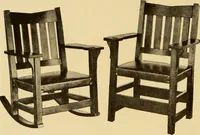 An illustration from Catalogue of Craftsman furniture made by Gustav Stickley at the Craftsman Workshops, Eastwood, N.Y. (1910)