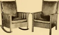 An illustration from Catalogue of Craftsman furniture made by Gustav Stickley at the Craftsman Workshops, Eastwood, N.Y. (1910)