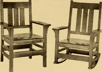 An illustration from Catalogue of Craftsman furniture made by Gustav Stickley at the Craftsman Workshops, Eastwood, N.Y. (1910)