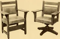 An illustration from Catalogue of Craftsman furniture made by Gustav Stickley at the Craftsman Workshops, Eastwood, N.Y. (1910)